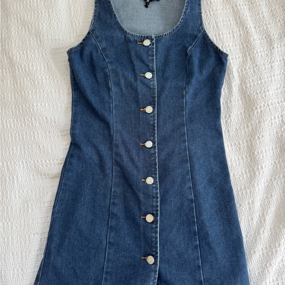 Denim Button-Down Dress